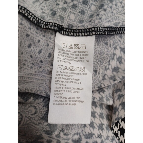 Susan Graver Womens Top Black Tiered Loose Flowy Layered Lagenlook Paisley L - Picture 10 of 10